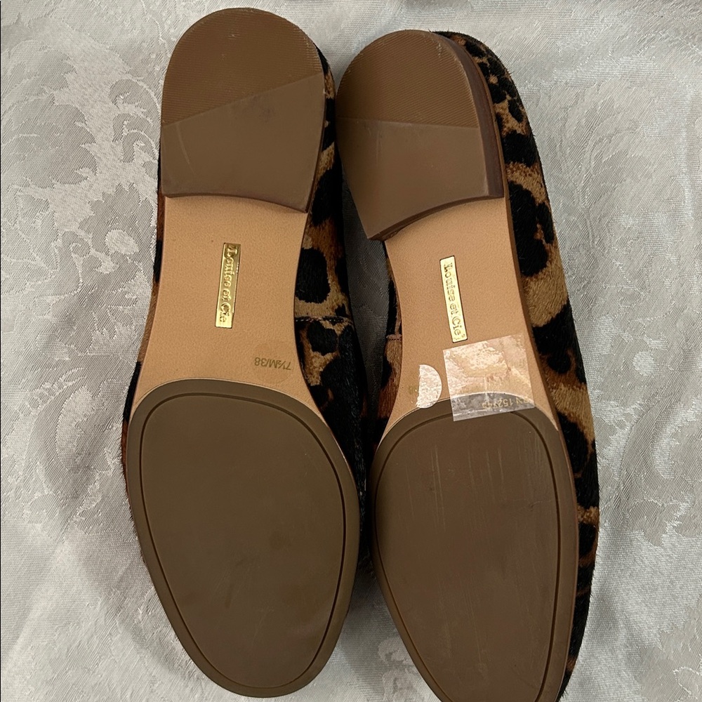 Louise et Cie blondell Leopard calf hair women’s Loafers with Tassels sz 7.5M/38 - Picture 6 of 16